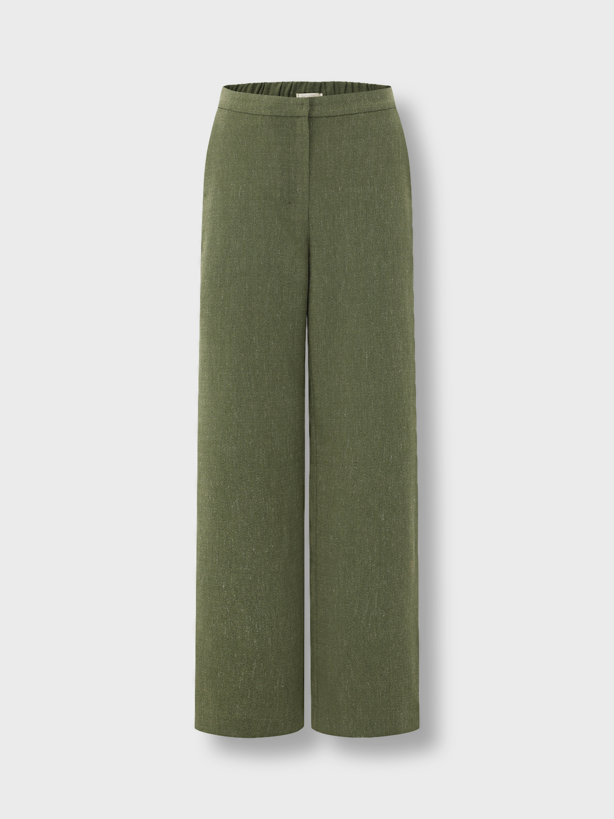 Moss Green Straight Leg Trousers