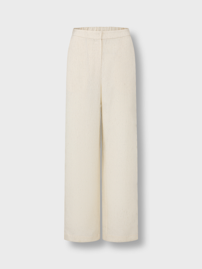 White Straight Leg Trousers