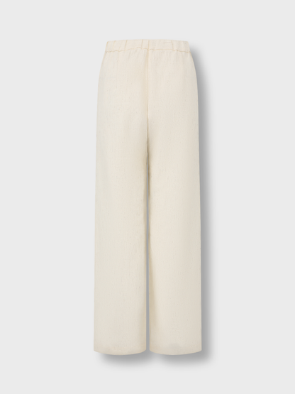 White Straight Leg Trousers
