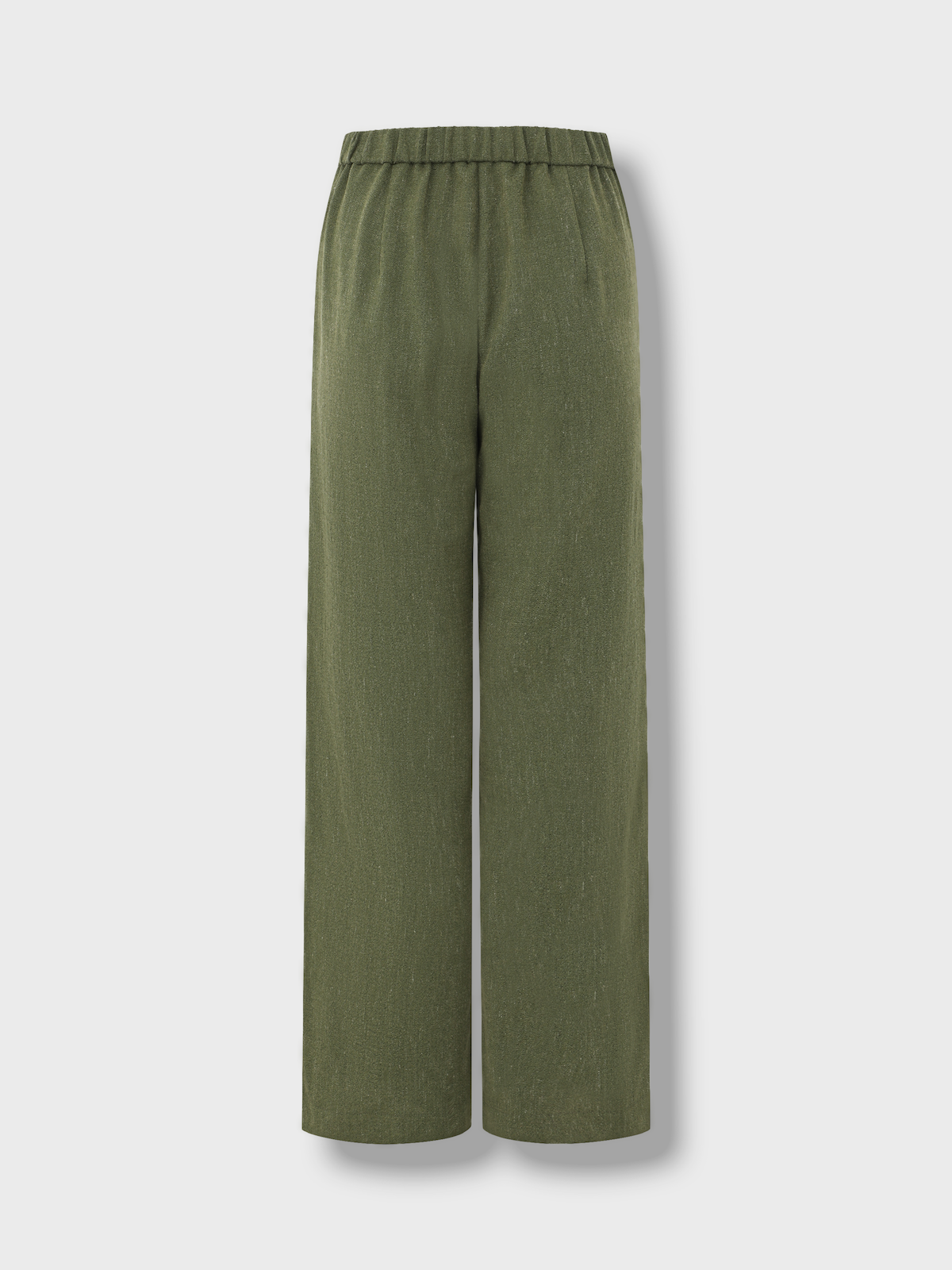 Moss Green Straight Leg Trousers