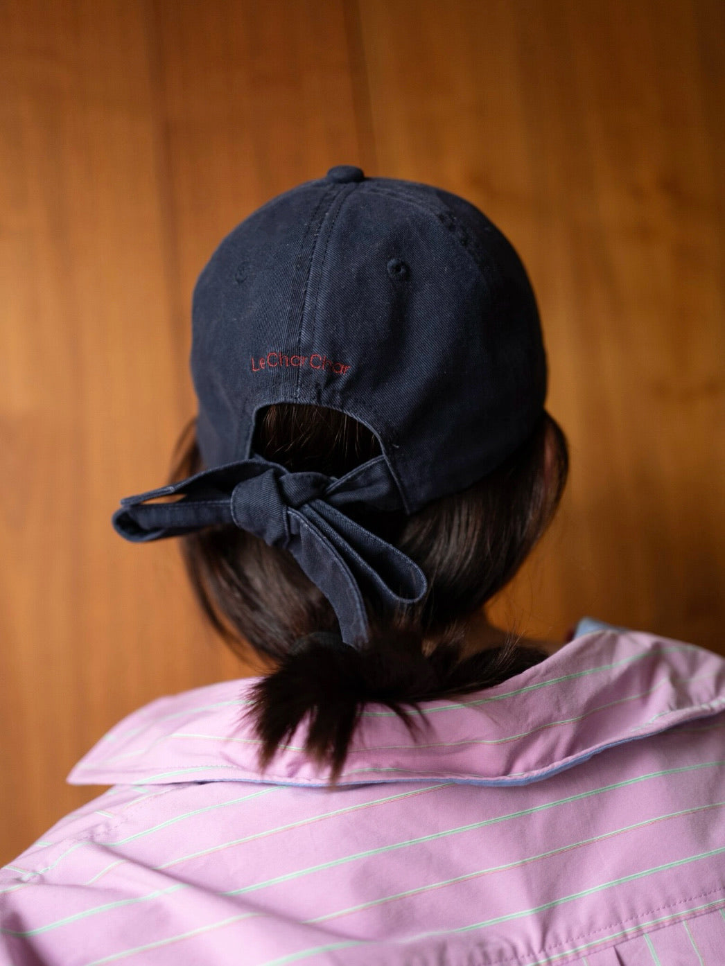 Bow-tied baseball cap